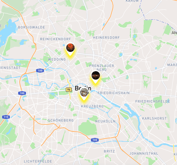 Map of locations featured in this guide